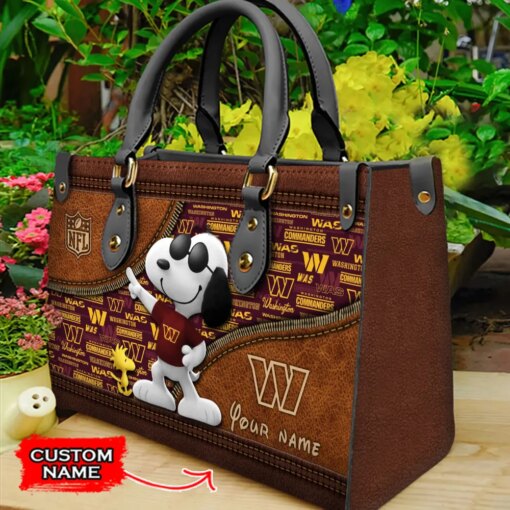 Washington Commanders Personalized Leather Hand Bag BBLTHB567