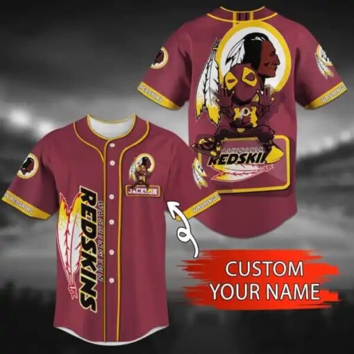 Washington Redskins Personalized Baseball Jersey BG62