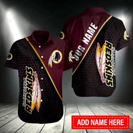 Washington Redskins Personalized Button Shirt BB023