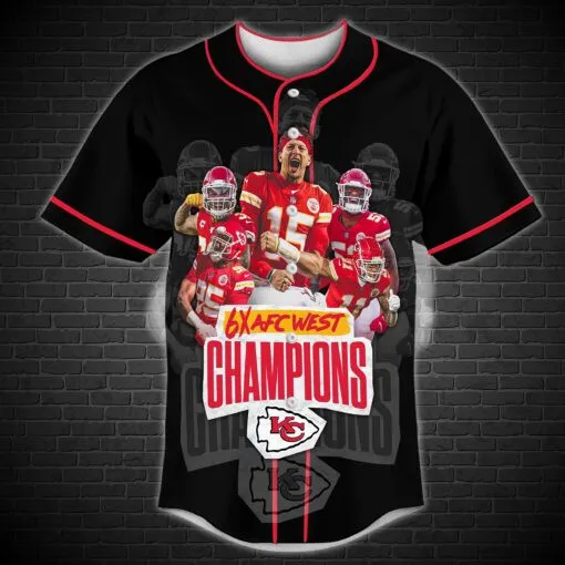 West Division Kansas City Chiefs Champions Baseball Jersey 529