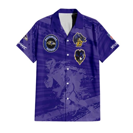 Baltimore Ravens Combo Hawaiian Shirt and Shorts HSAS0026