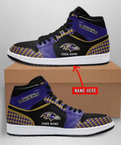 Baltimore Ravens Personalized AJ1 Sneaker BG010