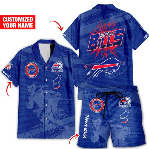 Buffalo Bills Combo Hawaiian Shirt and Shorts HSAS0002