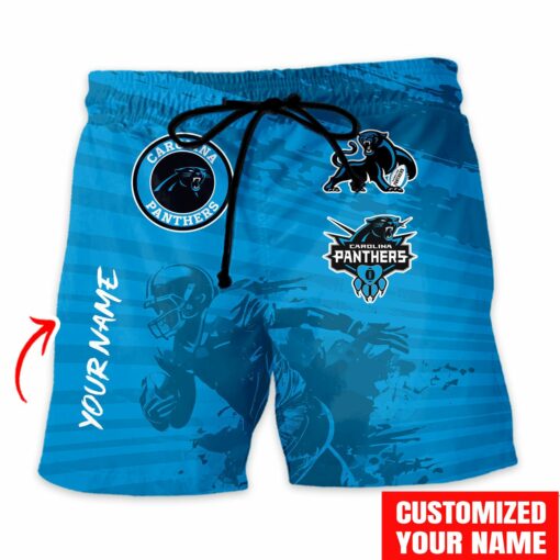 Carolina Panthers Combo Hawaiian Shirt and Shorts HSAS0003