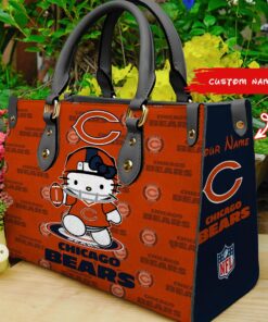 Chicago Bears Kitty Personalized Leather Hand Bag BBLTHB896