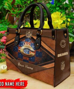 Chicago Bears Personalized Leather Hand Bag BBLTHB864