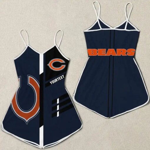 Chicago Bears Women Romper Jumpsuit 3D Printed S063