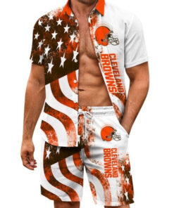 Cleveland Browns Combo Hawaiian Shirt and Shorts AZBTHWSS000082
