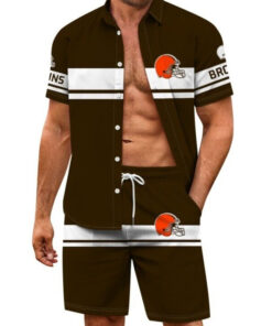 Cleveland Browns Combo Hawaiian Shirt and Shorts AZBTHWSS000083
