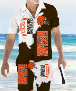 Cleveland Browns Combo Hawaiian Shirt and Shorts AZBTHWSS000092