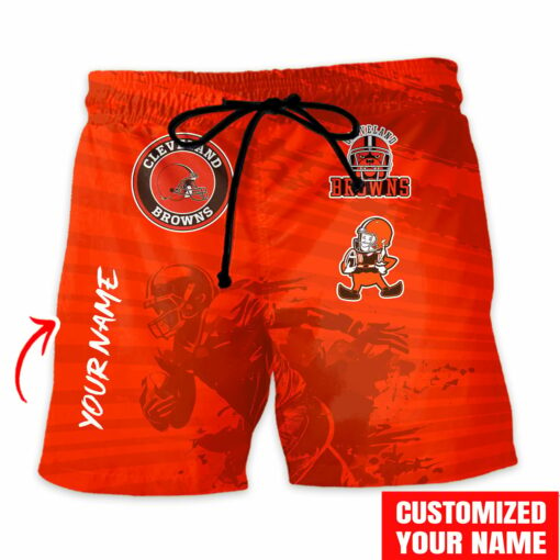 Cleveland Browns Combo Hawaiian Shirt and Shorts HSAS0021