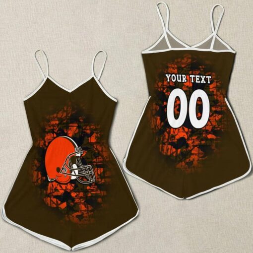 Cleveland Browns Women Romper Jumpsuit 3D Printed S046