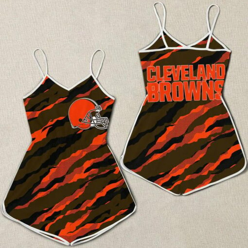 Cleveland Browns Women Romper Jumpsuit 3D Printed S047