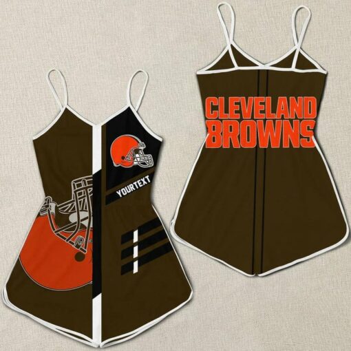 Cleveland Browns Women Romper Jumpsuit 3D Printed S048