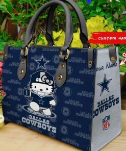 Dallas Cowboys Kitty Personalized Leather Hand Bag BBLTHB874