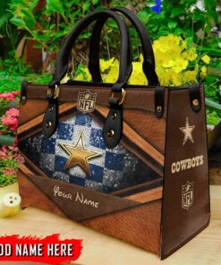 Dallas Cowboys Personalized Leather Hand Bag BBLTHB866