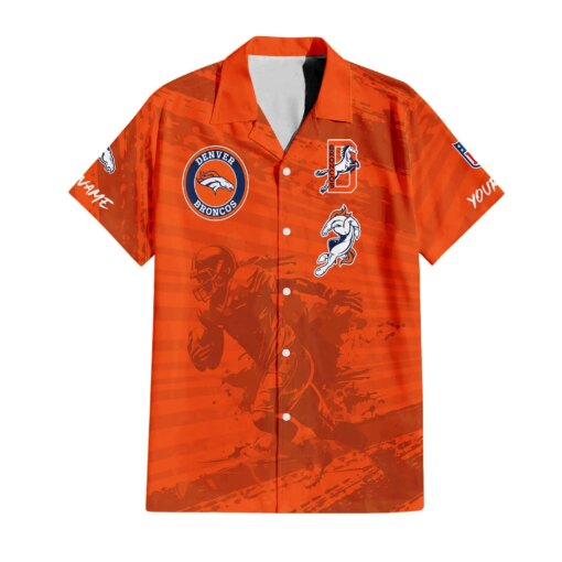 Denver Broncos Combo Hawaiian Shirt and Shorts HSAS0032