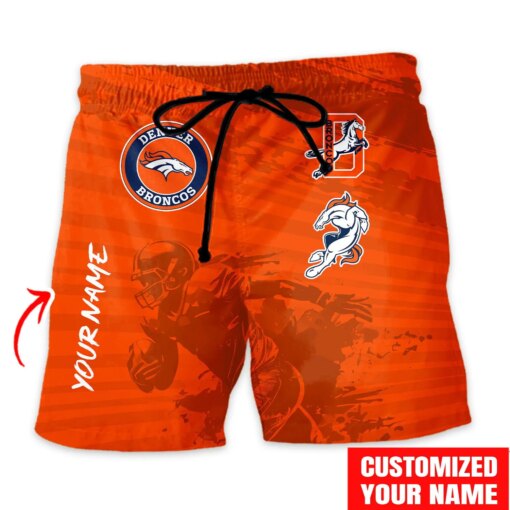 Denver Broncos Combo Hawaiian Shirt and Shorts HSAS0032