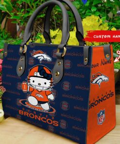 Denver Broncos Kitty Personalized Leather Hand Bag BBLTHB895