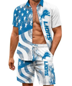 Detroit Lions Combo Hawaiian Shirt and Shorts AZBTHWSS000181