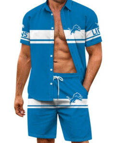 Detroit Lions Combo Hawaiian Shirt and Shorts AZBTHWSS000189