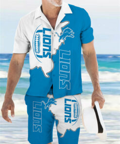 Detroit Lions Combo Hawaiian Shirt and Shorts AZBTHWSS000235