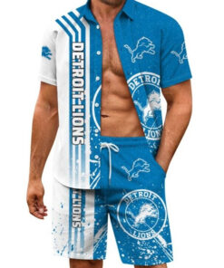 Detroit Lions Combo Hawaiian Shirt and Shorts AZBTHWSS000236