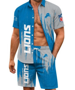 Detroit Lions Combo Hawaiian Shirt and Shorts AZBTHWSS000238