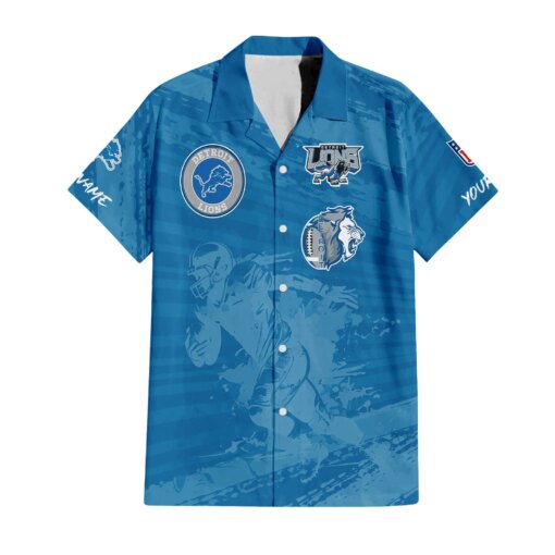 Detroit Lions Combo Hawaiian Shirt and Shorts HSAS0024