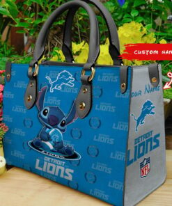 Detroit Lions Stitch Personalized Leather Hand Bag BBLTHB884