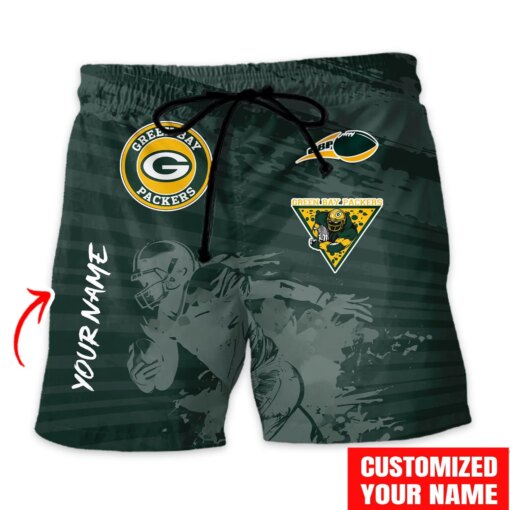 Green Bay Packers Combo Hawaiian Shirt and Shorts HSAS0014