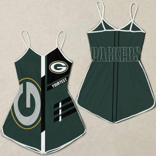 Green Bay Packers Women Romper Jumpsuit 3D Printed S039