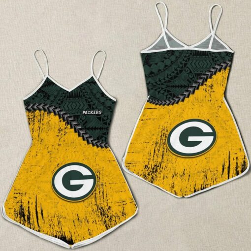 Green Bay Packers Women Romper Jumpsuit 3D Printed S042