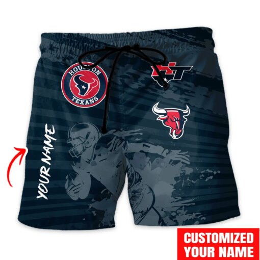 Houston Texans Combo Hawaiian Shirt and Shorts HSAS0016