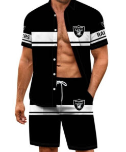 Las Vegas Raiders Combo Hawaiian Shirt and Shorts AZBTHWSS000071