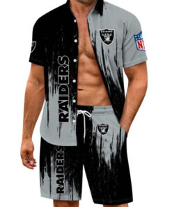 Las Vegas Raiders Combo Hawaiian Shirt and Shorts AZBTHWSS000073