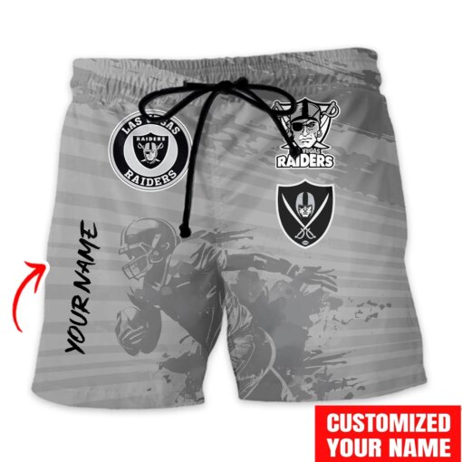 Las Vegas Raiders Combo Hawaiian Shirt and Shorts HSAS0007