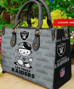 Las Vegas Raiders Kitty Personalized Leather Hand Bag BBLTHB890