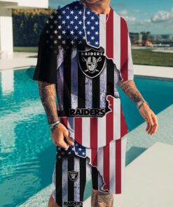 Las Vegas Raiders T-shirt and Shorts AZTS174