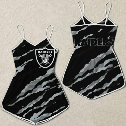 Las Vegas Raiders Women Romper Jumpsuit 3D Printed S067