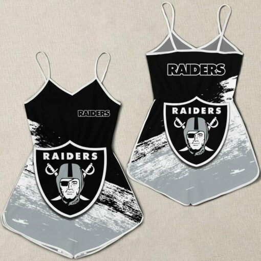 Las Vegas Raiders Women Romper Jumpsuit 3D Printed S068