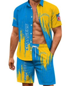 Los Angeles Chargers Combo Hawaiian Shirt and Shorts AZBTHWSS000042