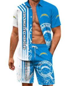 Los Angeles Chargers Combo Hawaiian Shirt and Shorts AZBTHWSS000043