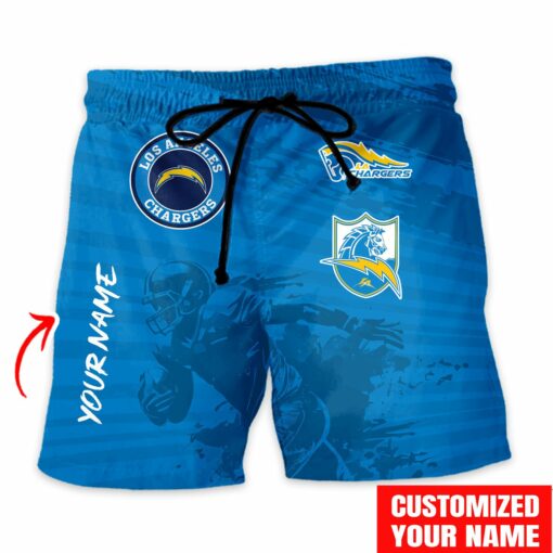 Los Angeles Chargers Combo Hawaiian Shirt and Shorts HSAS0001