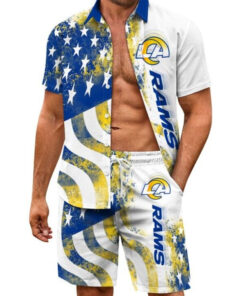 Los Angeles Rams Combo Hawaiian Shirt and Shorts AZBTHWSS000074