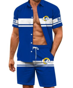 Los Angeles Rams Combo Hawaiian Shirt and Shorts AZBTHWSS000080