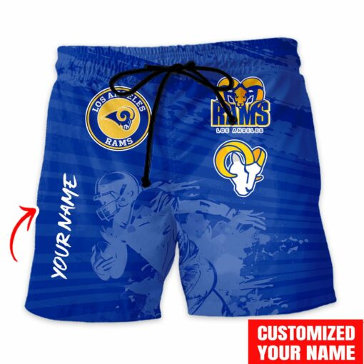 Los Angeles Rams Combo Hawaiian Shirt and Shorts HSAS0015