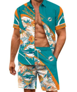 Miami Dolphins Combo Hawaiian Shirt and Shorts AZBTHWSS000135