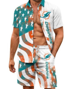 Miami Dolphins Combo Hawaiian Shirt and Shorts AZBTHWSS000140
