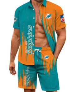 Miami Dolphins Combo Hawaiian Shirt and Shorts AZBTHWSS000146